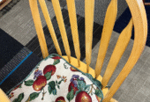 Round Wood Table with Four Chairs