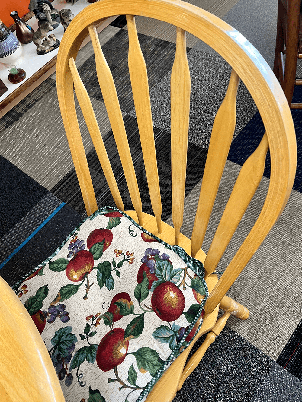 Round Wood Table with Four Chairs
