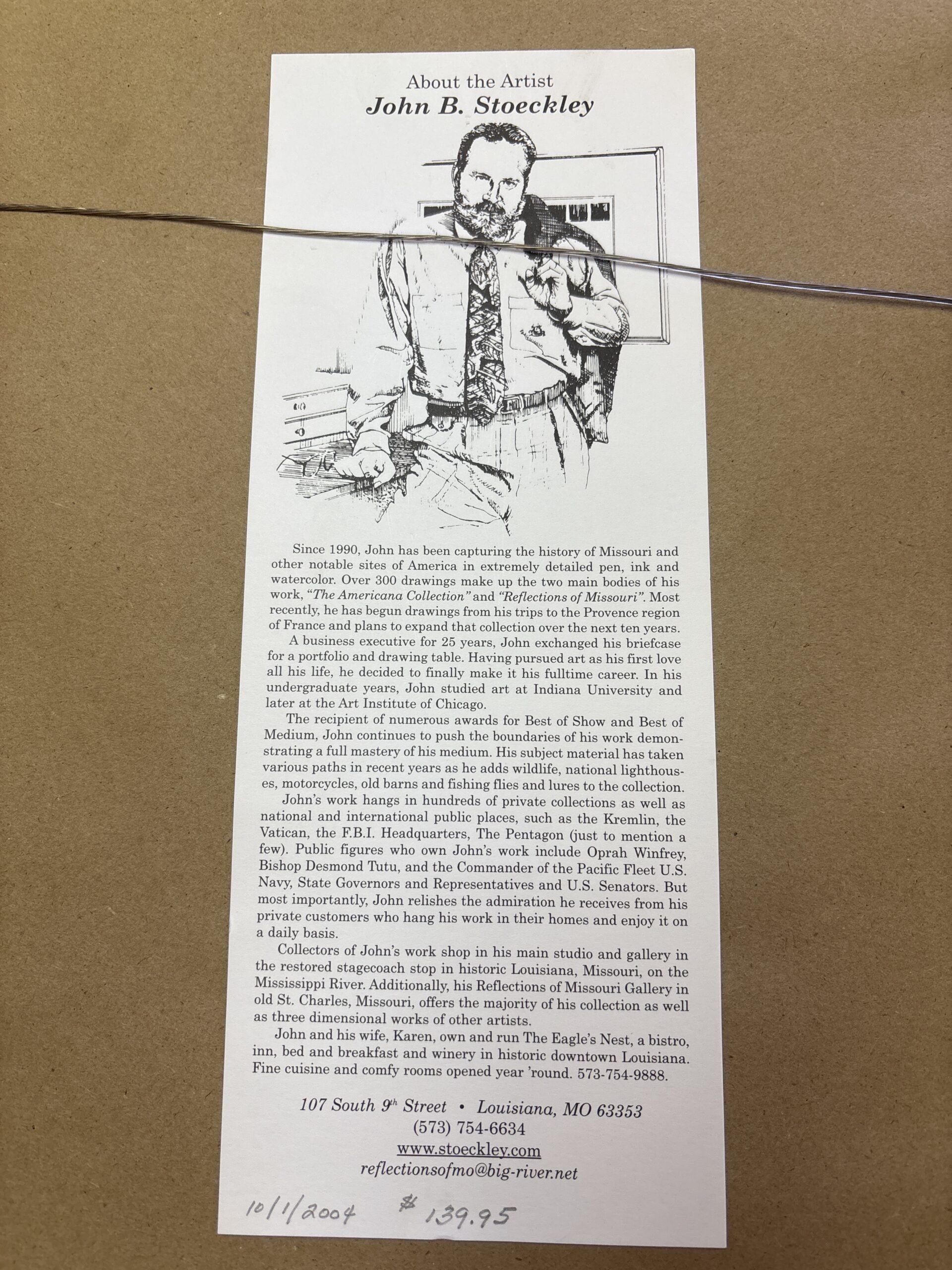 John B Stoeckley painting