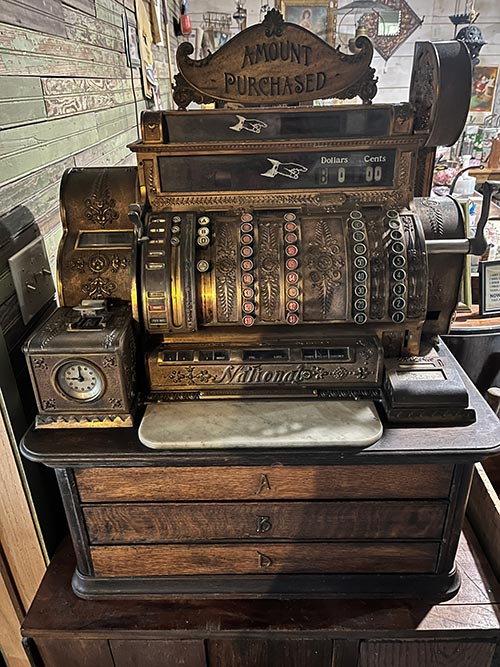 Highly Sought After 1908 National Cash Register with Time Clock