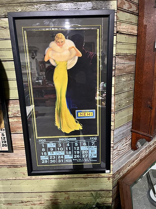 Beautifully Styled Vintage 1935 Nehi Soda Advertising Calendar